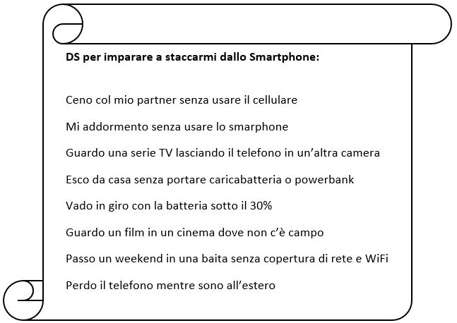 Desensibilizzazione
nomofobia