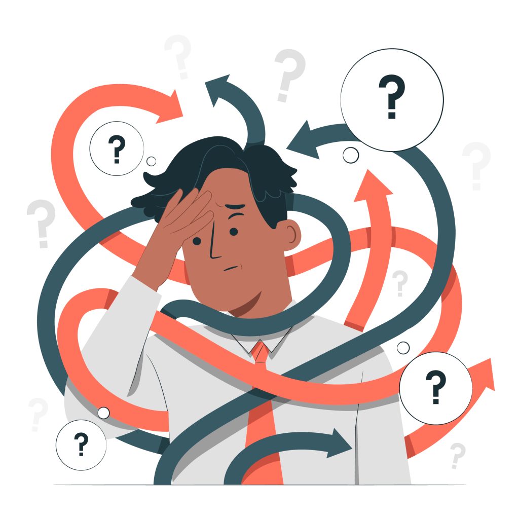 Uomo che rimugina
Overthinking
Rimuginio